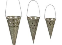 Evergreen Cone Hanging Baskets